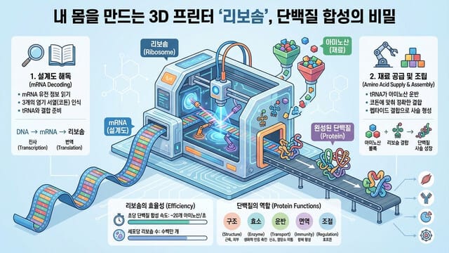 내 몸을 만드는 3D 프린터 ‘리보솜’, 단백질 합성의 비밀