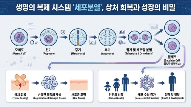 생명의 복제 시스템 ‘세포분열’, 상처 회복과 성장의 비밀