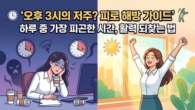 오후 3시의 저주? 하루 중 가장 피곤한 시간대와 활력을 되찾는 황금 관리법