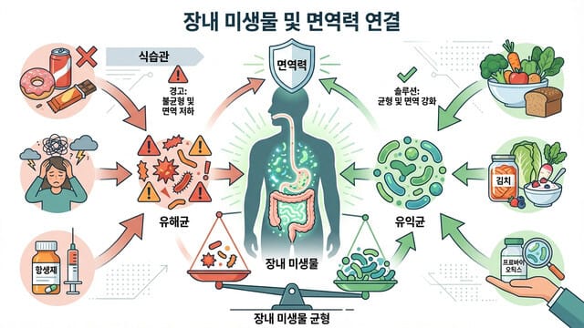 장내 미생물과 면역력의 비밀: 장 건강을 지키는 식습관