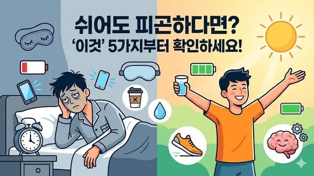 쉬어도 피곤하다면 ‘이것’부터 확인하세요: 잦은 피로감을 느끼는 사람들이 점검해야 할 생활 습관 5가지