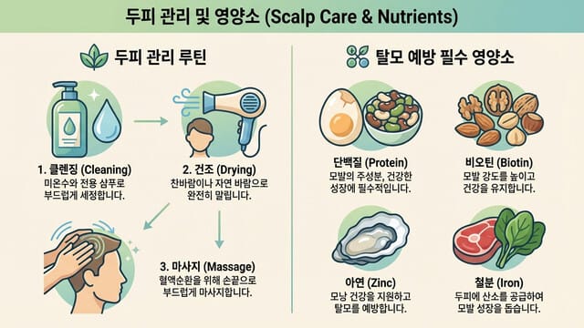 탈모 예방을 위한 두피 관리법과 영양소 총정리