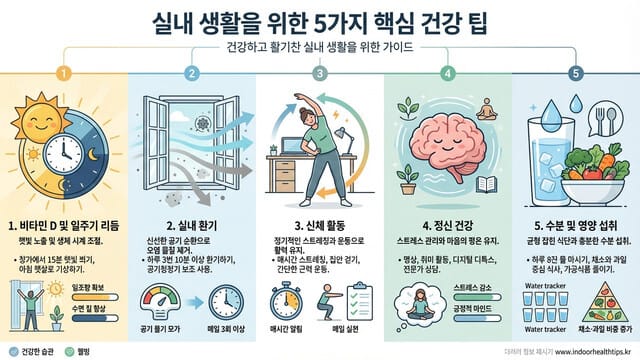 실내 생활이 길어질 때, 내 몸을 지키는 5가지 핵심 건강 관리 가이드
