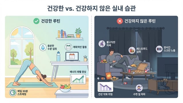 실내 생활이 길어질 때, 내 몸을 지키는 5가지 핵심 건강 관리 가이드 - 이미지 2