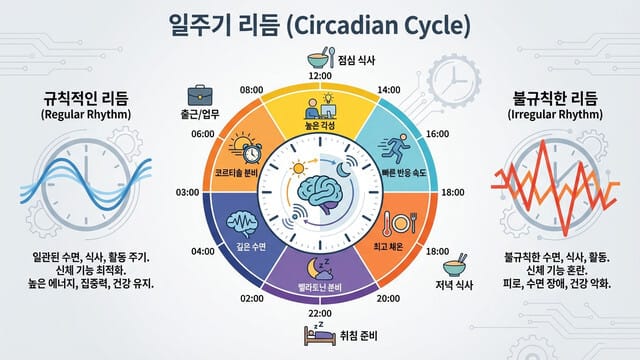 개발자의 버그 없는 일상을 위한 '생체 리듬 최적화' 가이드: 규칙적인 생활이 왜 중요할까? - 이미지 2