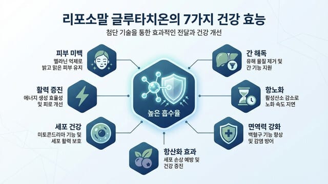 리포좀 글루타치온 효능 7가지, 미백 효과 사실일까?
