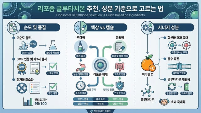 리포좀 글루타치온 추천, 성분 기준으로 고르는 법