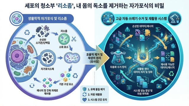 세포의 청소부 ‘리소좀’, 내 몸의 독소를 제거하는 자가포식의 비밀