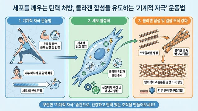 세포를 깨우는 탄력 처방, 콜라겐 합성을 유도하는 ‘기계적 자극’ 운동법