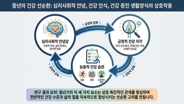 중년기의 사회심리적 건강과 지각된 건강상태, 건강증진 생활양식 이행과의 관계 연구