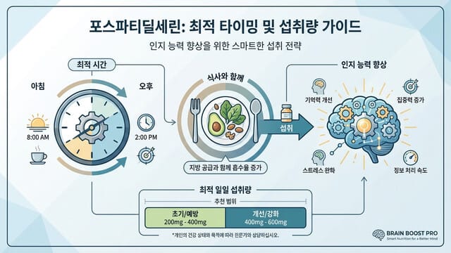포스파티딜세린 복용시간 언제가 좋을까?｜효과 높이는 복용법 완벽 정리