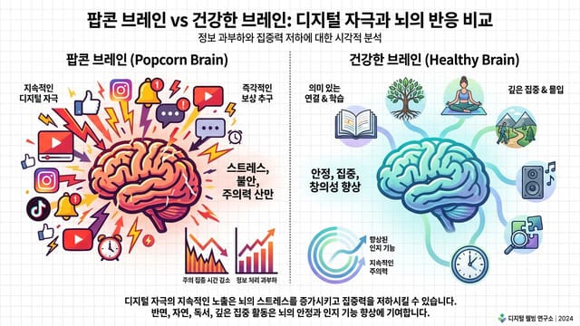 팝콘 브레인 방지하는 디지털 디톡스 실천 전략
