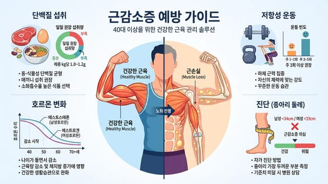 40대 이후 급격한 근육 손실, 근감소증 예방 가이드