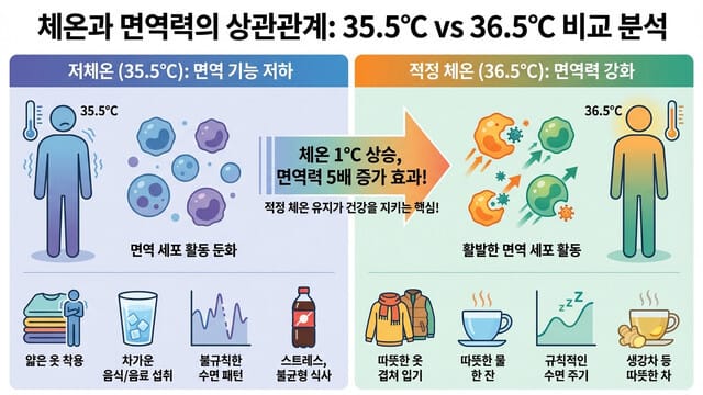 환절기 면역력, 체온 1도 올리기와 필승 생활 습관 가이드