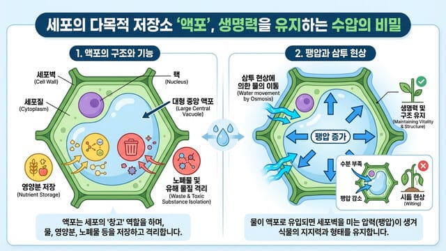 세포의 다목적 저장소 ‘액포’, 생명력을 유지하는 수압의 비밀