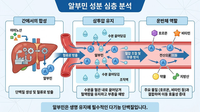 알부민 성분 심층 분석｜우리 혈액 속에서 수행하는 핵심 기능