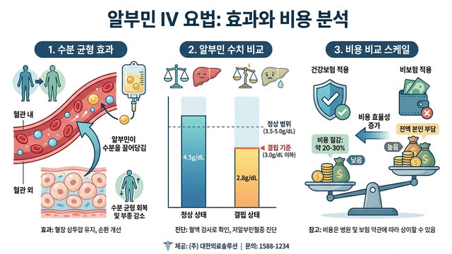 알부민 수액의 효능과 접종 비용｜병원 처방이 필요한 기준 정리