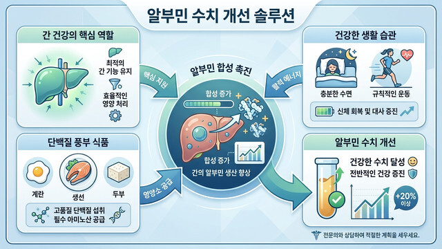 알부민 수치 개선 솔루션｜식습관과 생활 방식을 통한 관리 비결