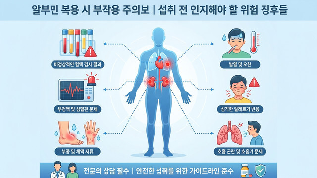 알부민 복용 시 부작용 주의보｜섭취 전 인지해야 할 위험 징후들
