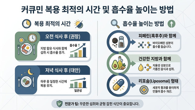 커큐민 복용 시간 언제가 좋을까? 흡수율 높이는 방법