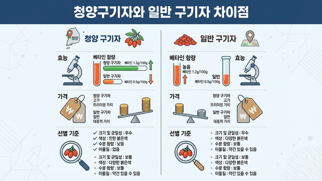 청양구기자와 일반 구기자 차이점｜효능·가격·선택 기준 비교