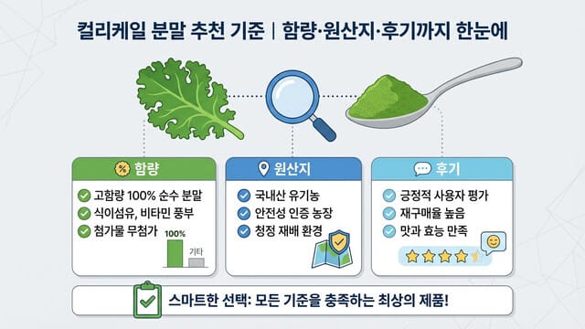 컬리케일 분말 추천 기준｜함량·원산지·후기까지 한눈에