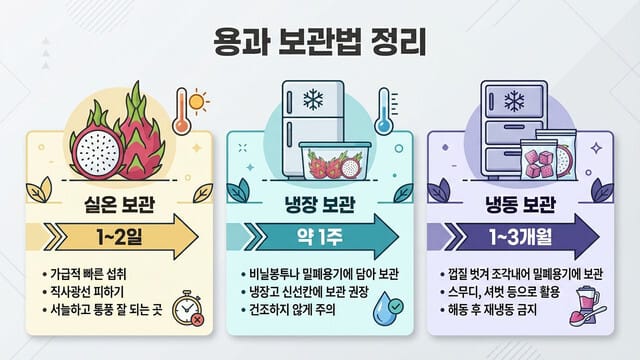 용과 보관법 정리｜실온·냉장·냉동 중 가장 좋은 방법은?