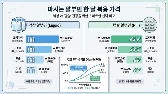 마시는 알부민 한 달 복용 가격｜구매 전 따져봐야 할 유지 비용 정리