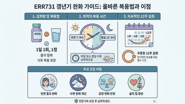 ERR731(이알알 731) 올바른 복용법 및 시간｜효과를 높이는 섭취 노하우