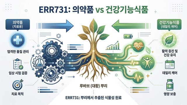 ERR731(이알알 731) 처방 필요성 확인｜의약품과 건강기능식품의 결정적 차이