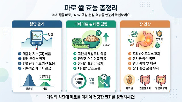 파로 쌀 효능 총정리｜혈당 관리·다이어트·장 건강에 좋은 이유