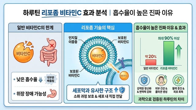 하루틴 리포좀 비타민C 효과 분석｜흡수율이 높은 진짜 이유