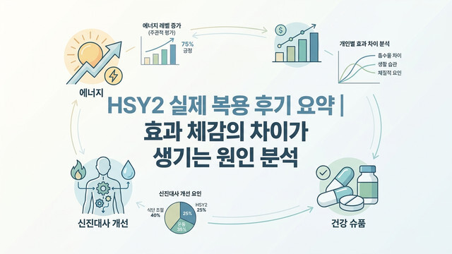 HSY2 실제 복용 후기 요약｜효과 체감의 차이가 생기는 원인 분석