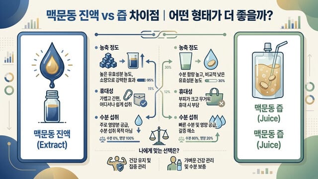 맥문동 진액 vs 즙 차이점｜어떤 형태가 더 좋을까?