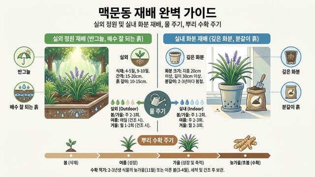 맥문동 재배법 완벽 정리｜화분·노지 키우는 방법