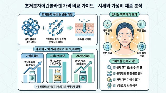 초저분자어린콜라겐 가격 비교 가이드｜시세와 가성비 제품 분석