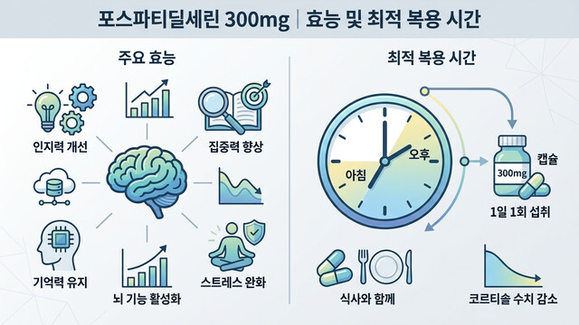 포스파티딜세린 300mg 복용법｜언제 먹어야 효과 좋을까?