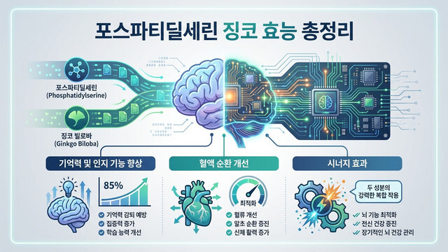 포스파티딜세린 징코 효능 총정리｜뇌 건강·혈행 개선 분석