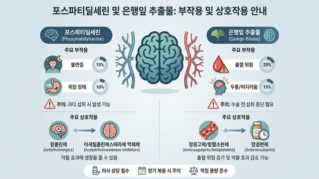 포스파티딜세린 징코 부작용은? 함께 먹기 전 주의사항