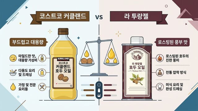 코스트코 호두오일 vs 라투랑겔 호두오일 비교｜어떤 제품이 좋을까?