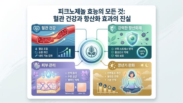 피크노제놀 효능의 모든 것: 혈관 건강과 항산화 효과의 진실