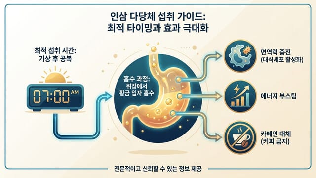 인삼다당체 복용법 가이드: 효과를 극대화하는 섭취 시간