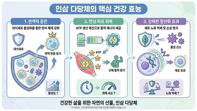 면역력의 핵심 인삼다당체 효능: 피로 회복과 항산화 효과 정리