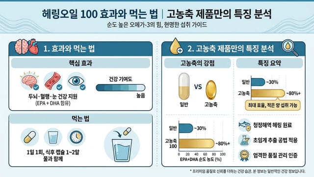 헤링오일 100 효과와 먹는 법｜고농축 제품만의 특징 분석