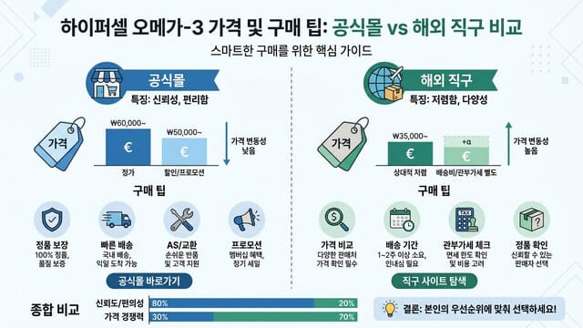 하이퍼셀 오메가3 가격 및 구매 팁: 공식몰과 직구 최저가 비교