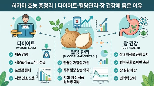 히카마 효능 총정리｜다이어트·혈당관리·장 건강에 좋은 이유