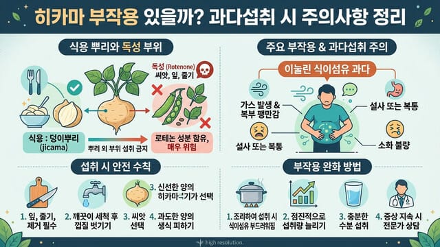 히카마 부작용 있을까? 과다섭취 시 주의사항 정리