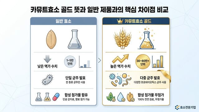 카뮤트효소 골드 뜻과 일반 제품과의 핵심 차이점 비교
