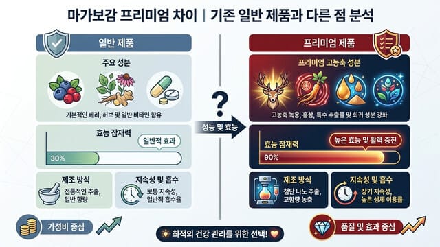 마가보감 프리미엄 차이｜기존 일반 제품과 다른 점 분석