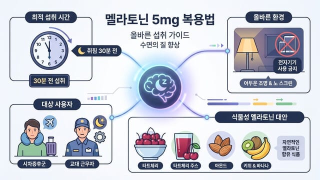 멜라토닌 5mg 복용법|나에게 맞는 권장량과 섭취 가이드